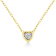 0.10ctw Miracle-Set Diamond Heart 10K Yellow Gold Over Sterling Silver Necklace
