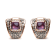 18K Rose Gold Cushion Amethyst with Brown and White Diamonds Cluster
Geometrical Statement Earrings