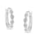 0.10ctw Miracle-Set Diamond Infinity Swirl Sterling Silver Hoop Earrings