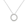 1/4ctw Round-Cut Diamond Open Circle Halo Sterling Silver Pendant
Necklace with 18" Chain