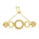 10K Yellow Gold Over Sterling Silver Diamond Accent Graduated Infinity
Open Circle Adjustable Bolo