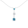 14K White Gold 1 1/2ctw White and Treated Blue Diamond Pendant With
Chain(H-I, I1-I2)