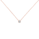 0.10ctw Diamond Bezel Set Solitaire 10K Rose Gold Necklace (H-I, SI2-I1)