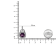 Sterling Silver 8MM Cushion Shaped Amethyst and Diamond Accent Halo with
Push Back Dangle Earrings
