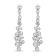 18K White Gold 3.15ctw Round Diamond Waterfall Drop Dangle Stud Earrings