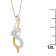 10K Two-tone Gold Espira 1/5ctw Diamond Intertwined Swirl Pendant
w\chain(J-K, I1-I2)