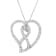14K White Gold 1.0ctw White Diamond Awareness Ribbon & Open Heart
18" Pendant w\chain