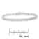 Rhodium Over Sterling Silver 1/10 Ctw Diamond Open Circle Tennis Bracelet