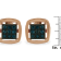 10K Rose Gold Over Sterling Silver Rose Cut Treated Diamond Stud Earring .25ctw