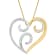 10K Two-Toned Gold 1/10ctw Round Diamond Swirl Heart Accent Pendant
w\chain (H-I, I1-I2)