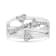 Sterling Silver 1/5ctw Miracle-Set Diamond Heart Cross-Over Bypass Ring
(I-J Color, I2-I3 Clarity)