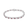 3.5 mm Lab Created Pink Tourmaline and 1/6 ctw Diamond Rhodium Over
Sterling Silver Tennis Bracelet