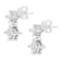 14K White Gold 3/4ctw Double Diamond Princess-Cut Stud Earrings