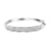 14K White Gold 3 1/3ctw Invisible Set Princess-Cut Diamond Wave Bangle Bracelet