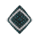 Sterling Silver 1.0ctw White and Treated Blue Diamond Rhombus Cocktail
Ring (Blue, I3)