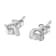 10K White Gold 1/10ctw Round Brilliant-Cut Diamond Espira Swirls
Solitaire Push Back Stud Earrings