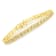 10K Yellow Gold Over Sterling Silver 2 Ctw Diamond Wave Tennis Bracelet