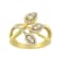 10K Yellow Gold 1/2ctw Round Diamond Crossover Triple Leaf Bypass Ring
(I-J Color, I1-I2 Clarity)