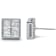 0.50ctw Princess Diamond Box Shape Milgrain Stud 14K White Gold Earrings
