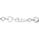 Sterling Silver Prong Set Diamond Accent Alternating Heart Link Bracelet