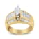 14K Yellow and White Gold 1 3/4ctw Mixed Shape Diamond Ring (H-I Color,
SI1-SI2 Clarity)
