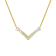 14K Two-tone Gold 1/4ctw Princess Cut Diamond “V” Shape Necklace (H-I
Color, SI2-I1 Clarity)