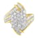 10K Yellow Gold Round and Baguette Diamond Swirl Ring (2.0ctw, J-K
Color, I2 Clarity)