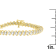 18K Yellow Gold 3.0ctw Round Cut Diamond Tennis Bracelet
