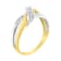 10K Two-tone Gold 1/20ctw Round-Cut Diamond Bypass Ring (I2 Color, I-J Clarity)