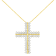 10K Yellow Gold 4.0ctw Diamond Two Row Cross 18" Pendant
w\chain(J-K Clarity, I1-I2 Color)