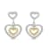 0.50ctw Round Cut Diamond 14K Two-tone Gold Earrings
