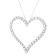 Sterling Silver 3.0ctw Round-Cut Diamond Open Heart Pendant w\chain(I-J
Color, I2-I3 Clarity) - 18"