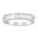 Sterling Silver 1/2ctw Baguette Diamond Channel Set X-Station Ring (H-I
Color, I1-I2 Clarity)