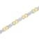 14K Two-Tone Gold 2.0ctw Princess-Cut Diamond Tapered and X-Link Tennis Bracelet