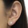 Diamond Accented Sterling Silver Halo Stud Earrings