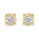 0.20ctw Round Near Colorless Diamond 10K Yellow Gold Over Sterling
Silver Stud Earrings