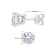 14K White Gold AGS Certified 1.0ctw Brilliant Round-Cut Solitaire
Diamond Push Back Stud Earrings