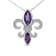 Sterling Silver Amethyst Marquise and Diamond Accent Fleur De Lis
Pendant Chain- Size 18"