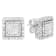 10K White Gold 1/2ctw Invisible Set Princess-Cut Diamond Square Stud Earring