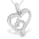 1/10ctw Diamond Mother & Child Double Open Heart Sterling Silver
Pendant Necklace with 18" Chain