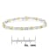 10K Two-Tone Gold 1.0ctw Princess Cut Diamond Geo Link Bracelet