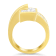 14K Yellow Gold 1 1/2ctw Channel-Set Mixed Cut Diamond Bypass Ring(G-H
Color, SI2-I1 Clarity)
