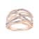 Diamond Accent Crossover 14K Rose Gold Over Sterling Silver Ring