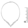 14K White Gold Mixed Cut Diamond 'V' Shape Fashion Necklace (2 cttw, I-J
Color, SI2-I1 Clarity)