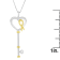 10K Two-Tone Gold Over Sterling Silver 1/10ctw Diamond Key to My Heart
Pendant w\chain(H-I, I1-I2)