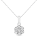 Sterling Silver 1/2ctw Lab-Grown Diamond 7 Stone Floral Cluster 18"
Pendant w\chain