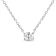 0.20ctw Oval Diamond Solitaire 14K White Gold Necklace