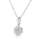 Sterling Silver 1/2ctw Lab-Grown Diamond 7 Stone Floral Cluster 18"
Pendant w\chain