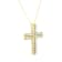 10K Yellow Gold 4.0ctw Diamond Two Row Cross 18" Pendant
w\chain(J-K Clarity, I1-I2 Color)