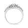 10K White Gold 1/2ctw Round Diamond Three Stone Split Shank Ring (H-I
Color, SI1-SI2 Clarity)